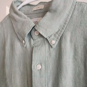 J. Crew Green Casual Button Down Shirt